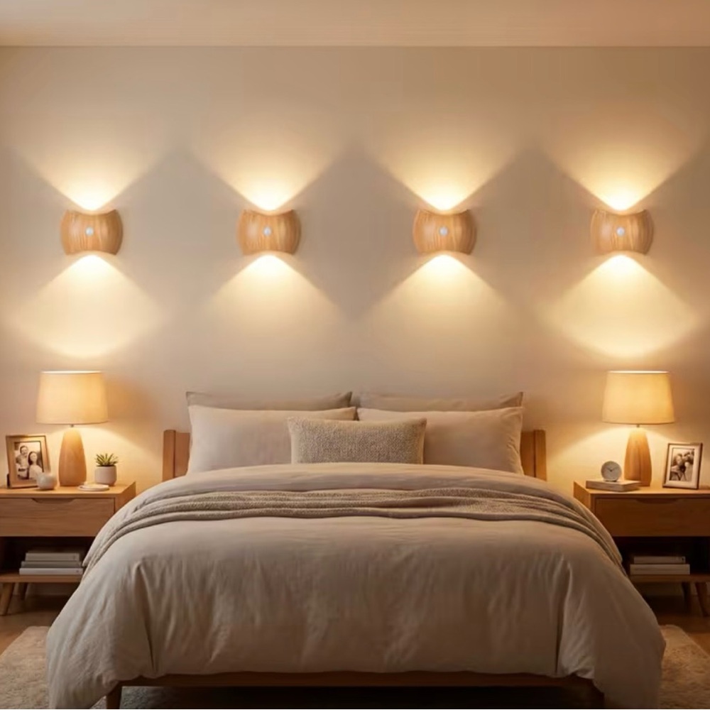 4 Piece Rechargeable Motion Sensor Wall Light Sconces
